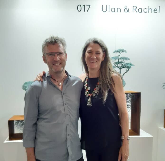 Ulan Murray and Rachel Burns at Art Fair Sydney. Picture supplied