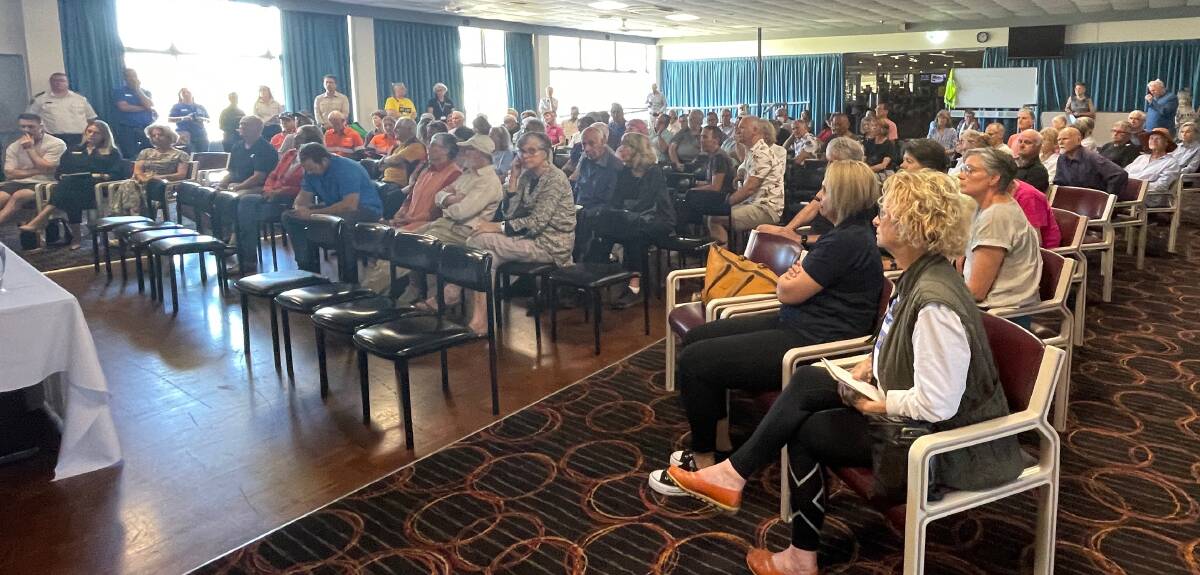 Representatives from NSW Police told attendees at the Coolagolite Bushfire Recovery Forum that the cause of the fire is still being investigated. Around 130 people attended. Picture by Marion Williams
