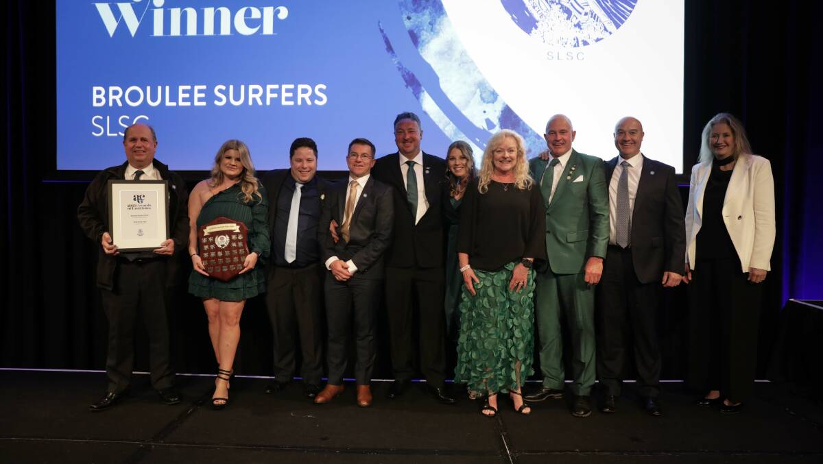 Broulee Surfers Surf Life Saving Club was named club of the year, making it only the second Far South Coast SLSC to win the award. Bermagui SLSC won it in 2017. Picture supplied