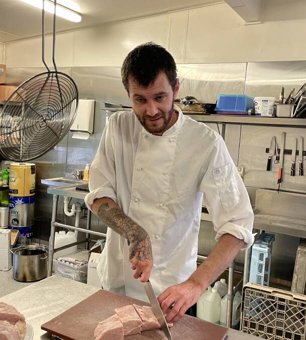 6 & Out co-owner and head chef Chris Spooner uses local suppliers such as Tilba Dairy, Rapley's butcher in Narooma, Rusty Fig Wines in Bermagui and Cupitt's Estate in Ulladulla Picture by Marion Williams