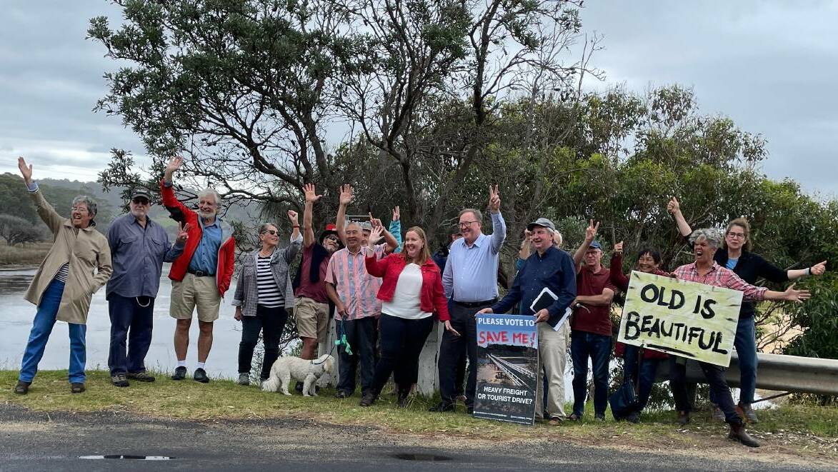 On March 13 2023 residents were elated to hear that a Minns Labor government would provide $15m towards the repair and restoration of Cuttagee Bridge in line with its heritage position. Picture by Marion Williams