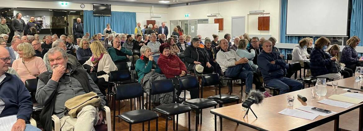 When Transport for NSW announced its plans to close Wallaga Lake Bridge for essential repairs and maintenance there was considerable concern. As a result a community forum was held on July 25 that was very well attended. Picture by Marion Williams