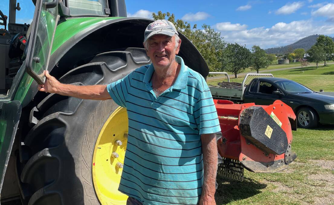 Ron Cole has been volunteering with Cobargo Show for nearly 50 years and has been Chief Pavilion Steward for 40 years. He has been mulching and cutting grass at the showground for the last three to four months to get it ready and looking beautiful. Picture by Marion Williams