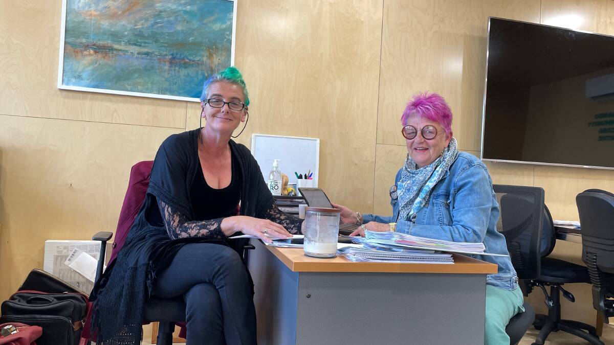 Danielle Murphy (left) has helped run the community centre since January 2020 but has only received a part-time salary for six months of that time through grant funding. Chris Walters has never been paid for her work there. Picture by Marion Williams.