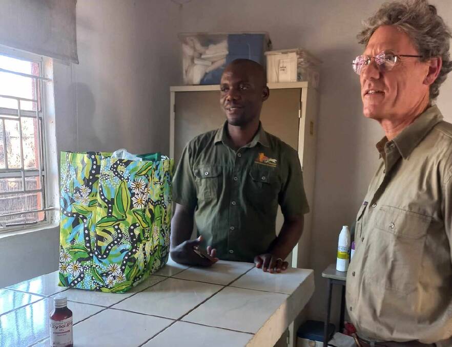 Dr Mwamba Sichande and Dr Carl von Schreiber at Conservation South Luangwa's veterinary clinic. Picture by Motria von Schreiber.