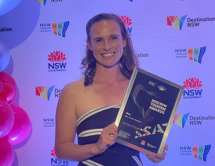 Jessica Taunton's Navigate Expeditions won silver at the 2022 NSW Tourism Awards in the new business category. Picture supplied