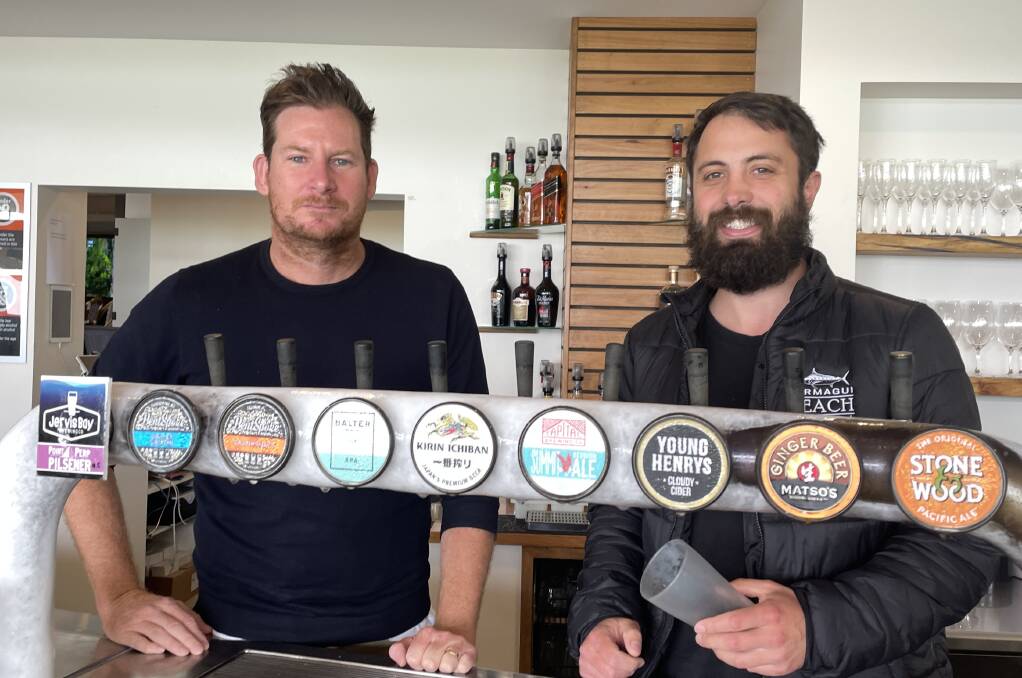 Luke Redmond and Yannis Gantner took over the Bermagui Beach Hotel in August 2017 and have now taken over the Beachview Hotel next door. Photo by Marion Williams