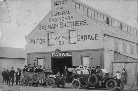 Balmain Brothers motor garage on Carp Street in Bega, originally erected in the early 1880s and now occupied by Carpet Court. Photo supplied. 