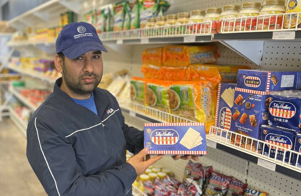 Ramesh Adhikari, owner of Raymond Grocery Store. Picture by James Parker