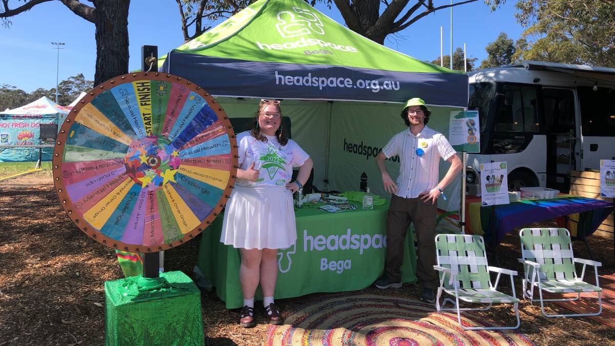 Headspace Youth Reference Group members Zoe Myers and Jack Gray at Wanderer Festival. Picture supplied