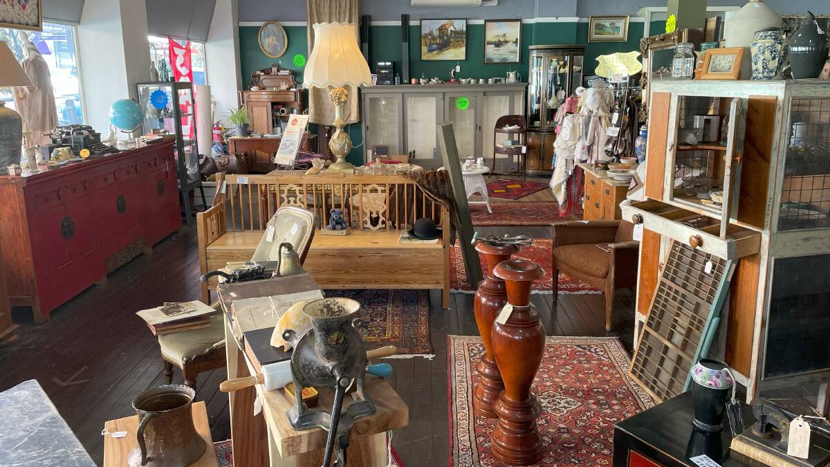 The store holds industrial and high quality furniture, clothing, ceramics - items that make you wonder at their history. Picture by James Parker