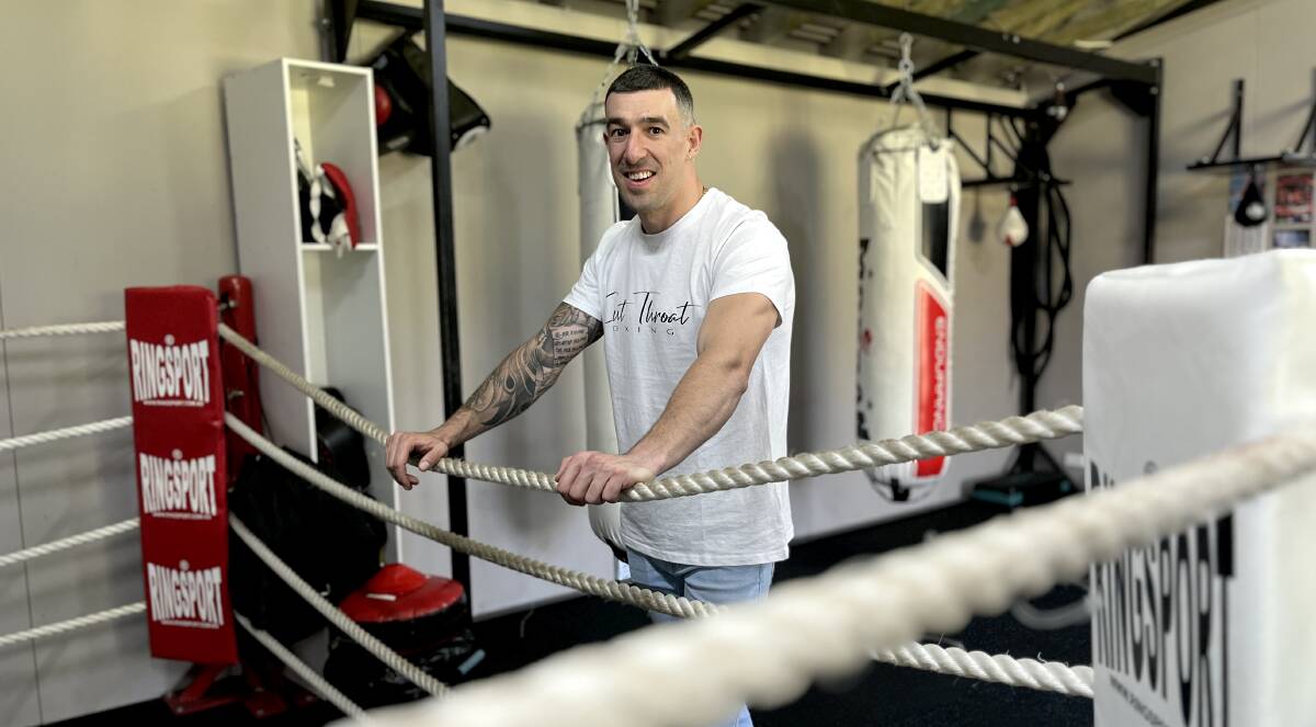 Michael Sinclair inside the Cut Throat Boxing studio in Millingandi. Picture by James Parker