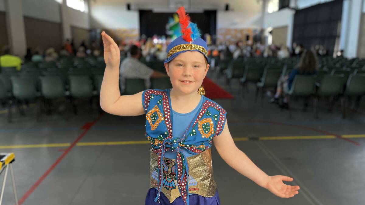 Hamish, 7, as the Genie. Picture by James Parker