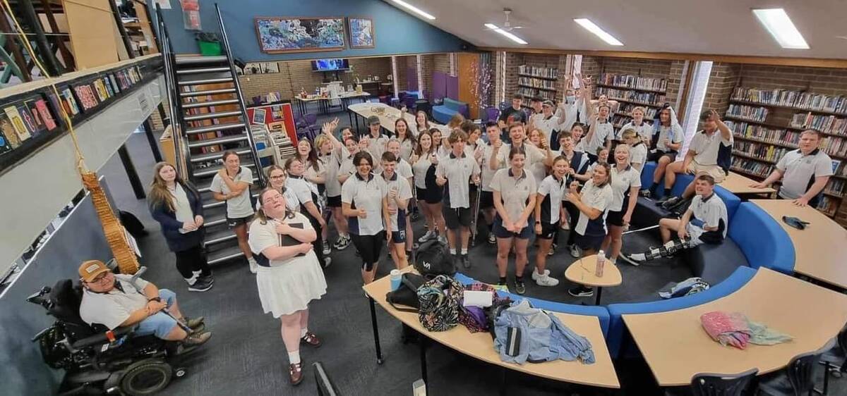 Bega High school Year 12 students in the library during their final days. Picture supplied