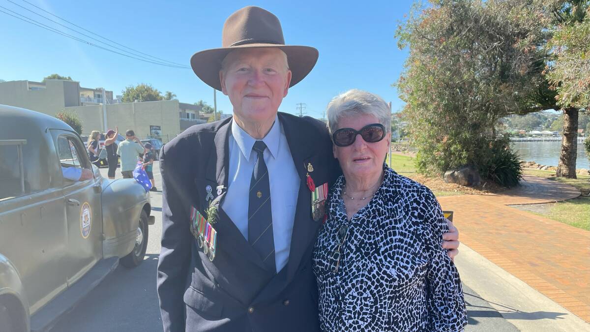 Veteran Geoff Dove and Sue Dove. Picture by James Parker
