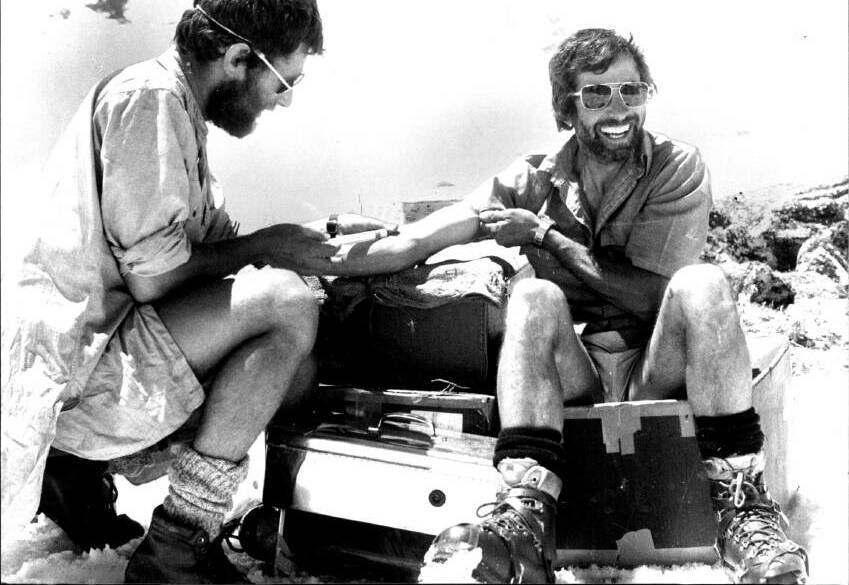 Peter Cocker during the ANU expedition to Dunagiri. Picture file