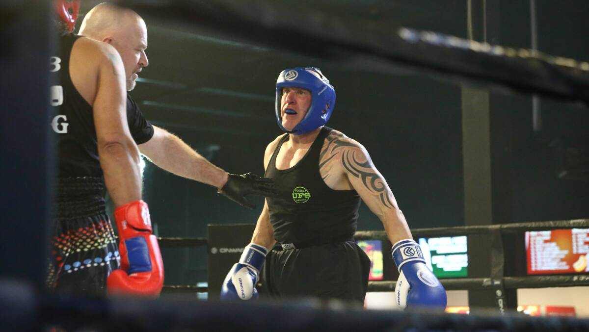 Darrell Parker in the ring for the Interstate Challenger Title Belt. Picture by Oscar Munro Photography.