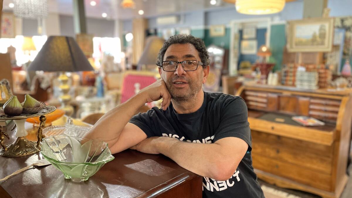 Jason Sawaqed, owner of Maggie and Rosies Antiques Emporium. Picture by James Parker