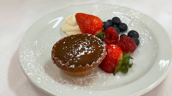 One of the desserts from the cafe at Bega Valley Meals on Wheels. Picture by James Parker