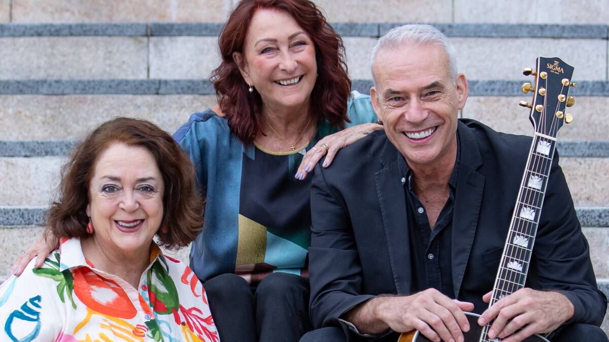 The wonderful Wendy Harmer with cast member ,Lynne McGranger and composer, John Field. Picture supplied.