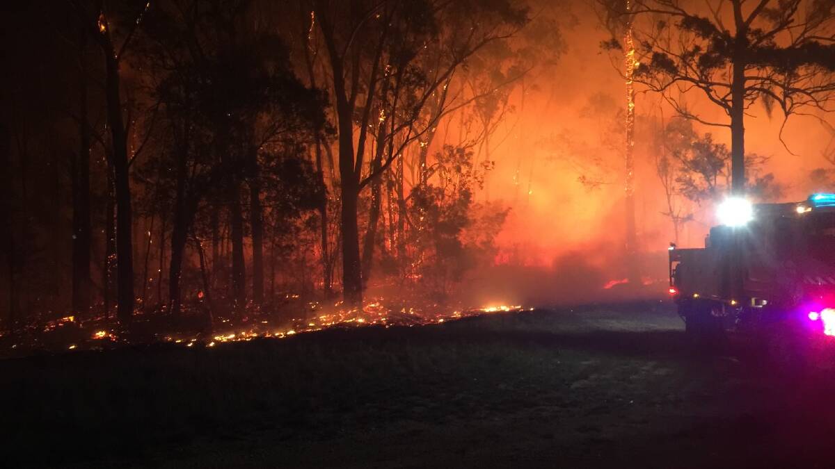 Malua Bay Category 7 tanker at the Currowan fire December 2019. Photo supplied.