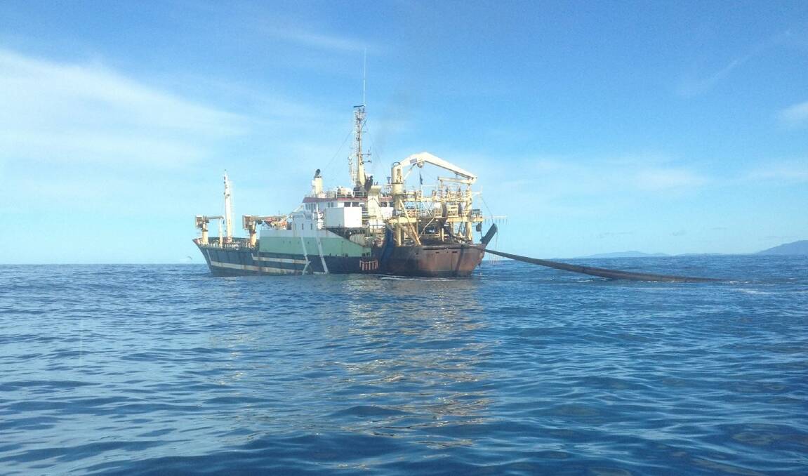 Skipper John Moore of Narooma Fishing Charters encountered the factory trawler off Tuross in August.