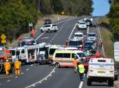 A head-on collision on the Princes Highway south of Batemans Bay in October 2014 which killed two people. Bega MP Andrew Constance has called on both the Coalition and Labor to match the state government's $4 billion combined investment and pledges to duplicate the highway from the Jervis Bay turnoff to Bodalla.