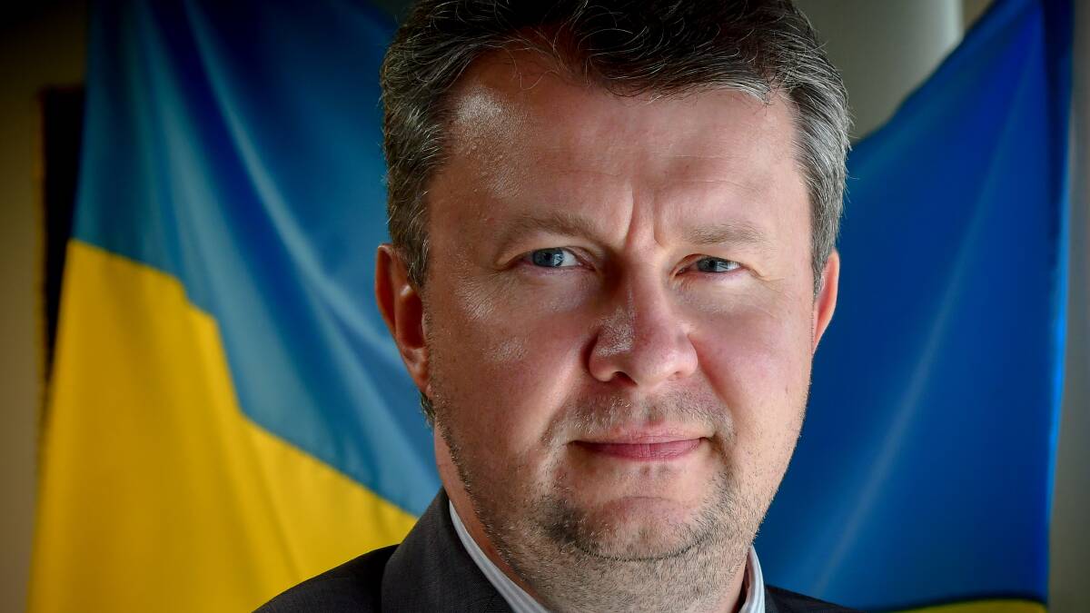 The Ukrainian Embassy's head of mission, Volodymyr Shalkivskyi. Picture: Elesa Kurtz