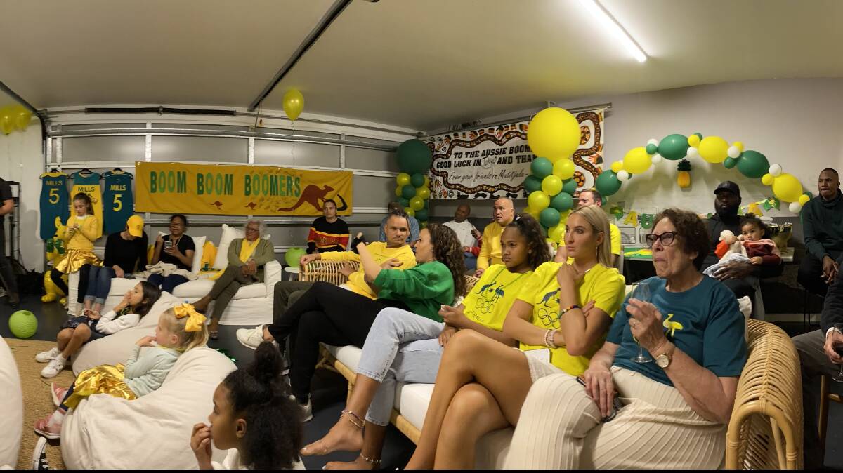 Take a look inside an Olympic watch party in the Mills household. Picture: Supplied
