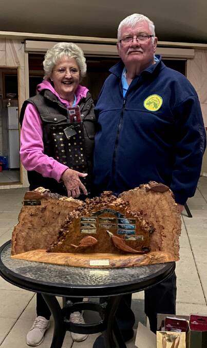 Stephanie Shaw of Tura Beach is the winner of the Mex Williams Memorial Trophy for the longest dusky flathead, presented by trip convener Peter Lawler.