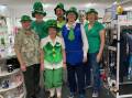 Bega Vinnies volunteers celebrate St Patricks Day, when they held a guessing competition and free giveaways to lucky customers.