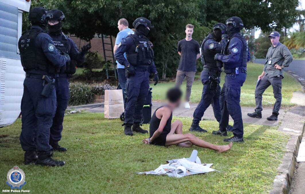 Police made multiple arrests during a four-day operation in Batemans Bay led by the State Crime Command Raptor Squad. Picture by NSW Police