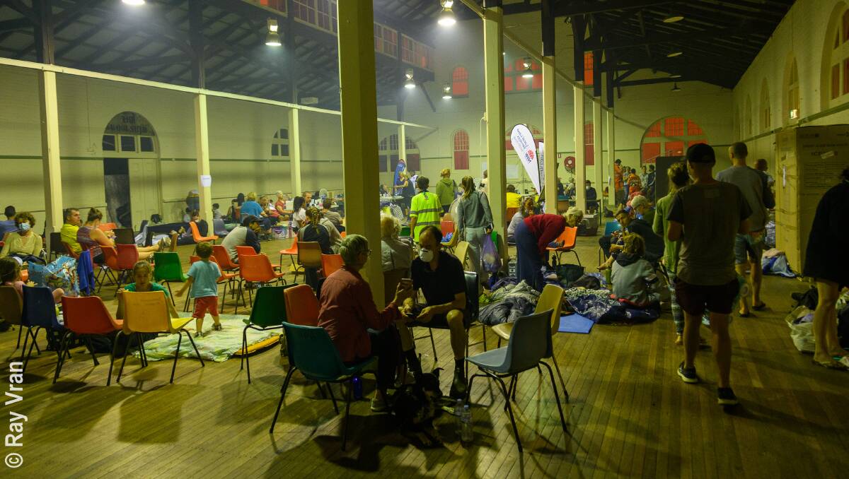 Bega Showground evacuation centre. Photo: Ray Vran