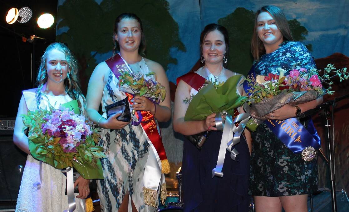 Cobargo Showgirl Karlee Barber (right) will be at February's show along with junior showgirls Brooke Stubbs and equal runners-up Samantha Bate and Mikayla Shaw. 
