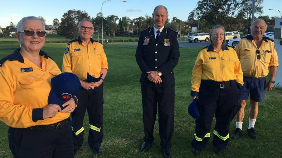 At the RFS radio operators' Premier's citation presentation this week are Annette Hazell, Michael Lane, Superintendent John Cullen, Carol Williams and Paul Cannon.
