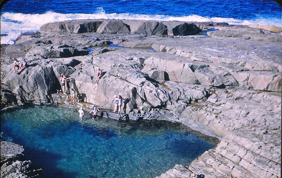 WATERHOLE: Tathra rock pool in the early 1950s.