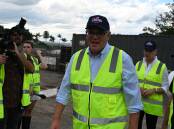 Prime MInister Scott Morrison visits Norco in Lismore after declaring the region a natural disaster zone.