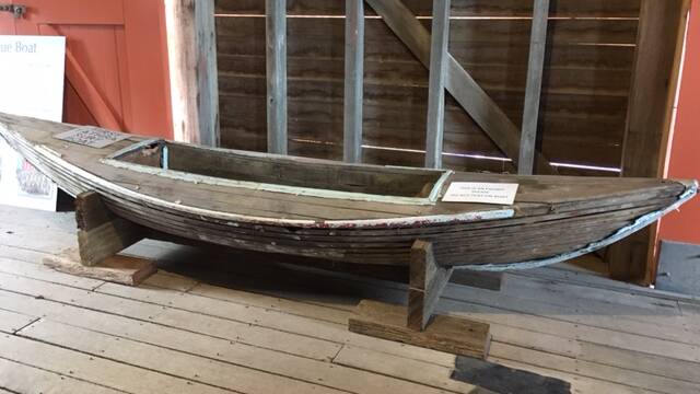 LIFE SAVER: A surf rescue boat dated from the early 1900s is the latest display piece for the Tathra Wharf Museum.