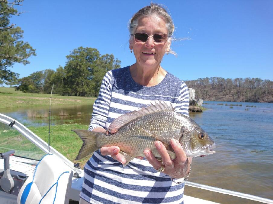 CATCH OF THE WEEK: Robyn Moore from Young shows a lovely catch and release bream taken near Thompsons in the Bega River using prawn bait.