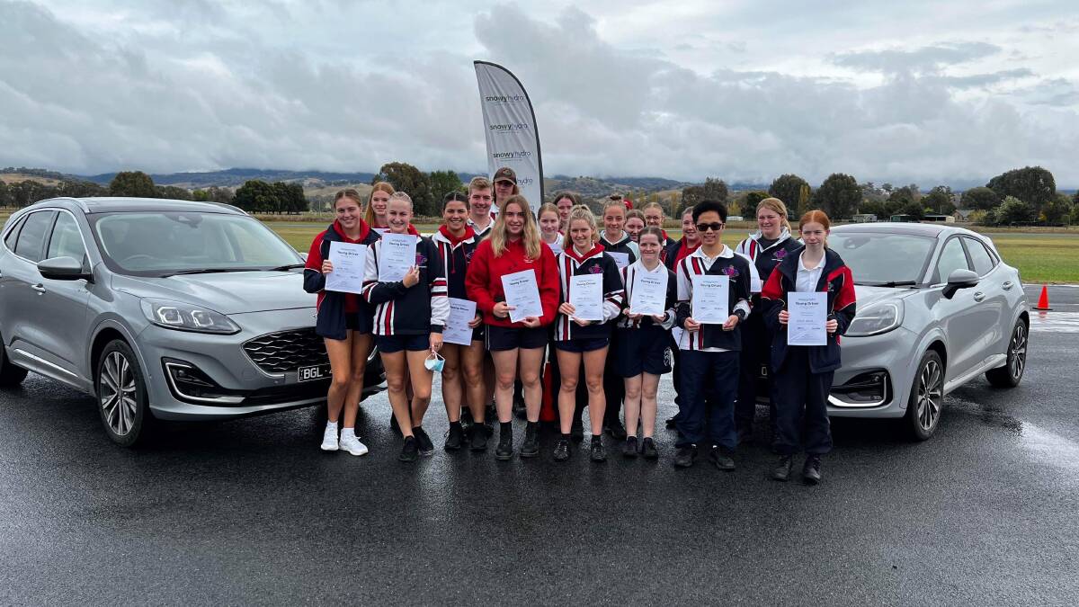Students take part in the Snowy Hydro Young Driver Program. Photo: Supplied