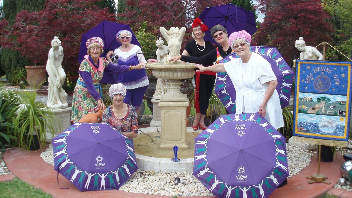 A timely photo from the Bega VIEW Club ladies, who recently dressed up for their umbrella shoot competition.