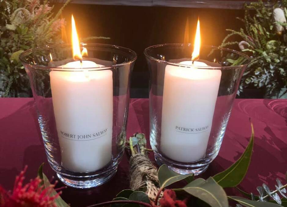 Candles for Robert and Patrick Salway of Wandella. Photo: Clem Barnden