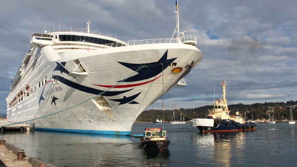 The Pacific Explorer was first to utilise Eden's newly extended wharf at the start of the current cruise season, which appears to be coming to a premature end. Photo: Denise Dion