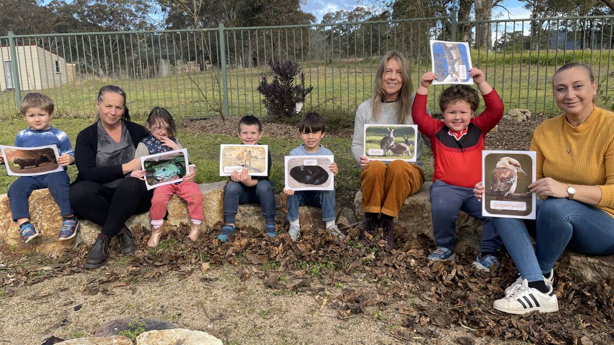 Rocky Hall children and educators name their spirit animals in South Coast Language as spoken by Elders. Photo: Ben Smyth