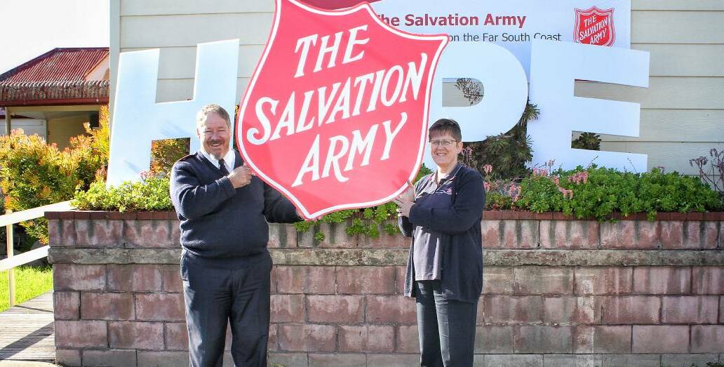 Rod and Deb Parsons from the Bega Salvation Army.