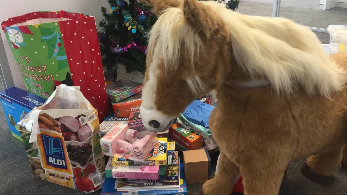 Some lucky child or family will be getting a pony for Christmas thanks to a wonderfully generous person who dropped in heaps of gifts Monday to our Toy Appeal!