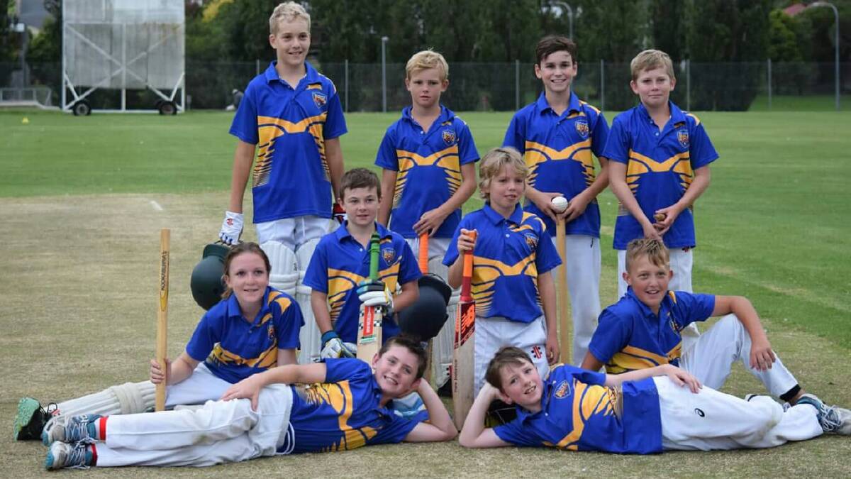 The Bega-Angledale under 12s cricketers pictured earlier in the year