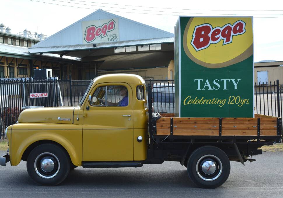 ONe of the vintage vehicles taking part in Sunday's Community Bike Ride also helps celebrate 120 years of Bega Cheese.
