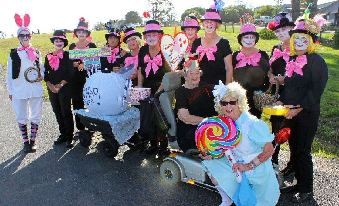ZANY FUN: Bermagui and District CWA members dress up for the Mad Hatters parade at the Bermagui Seaside Fair.