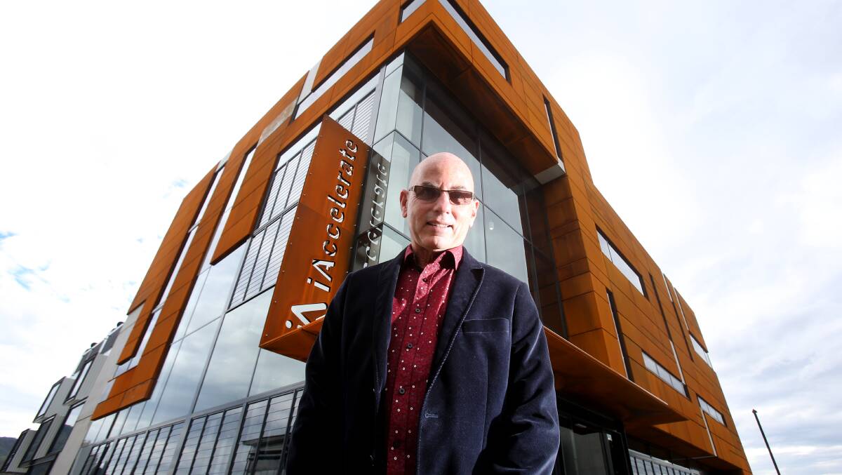 CEO Omar Khalifa outside the iAccelerate building at the UOW Innovation Campus in Wollongong. Picture: Robert Peet